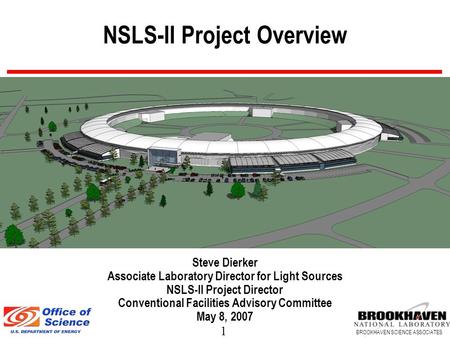 1 BROOKHAVEN SCIENCE ASSOCIATES NSLS-II Project Overview Steve Dierker Associate Laboratory Director for Light Sources NSLS-II Project Director Conventional.