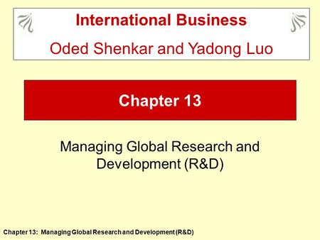 Managing Global Research and Development (R&D)