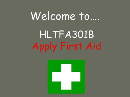 Welcome to…. HLTFA301B Apply First Aid. Legal liability Significant legislation occurred in NSW in 2002 with the Civil Liability Act – this Act uses the.