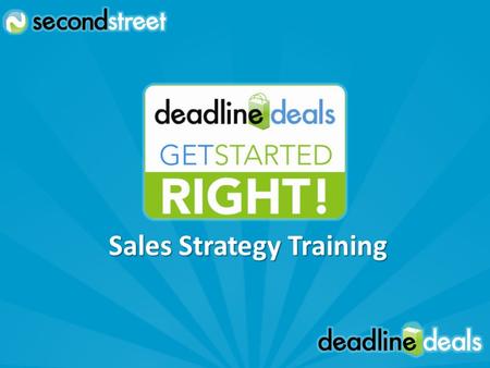 Sales Strategy Training. Sales Team Structure Set Goals Sales Training Additional Revenue Tactics Keys to Success Agenda.