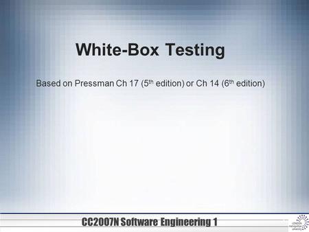 Agenda Introduction Overview of White-box testing Basis path testing