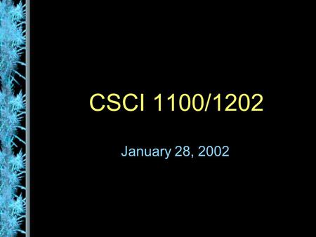 CSCI 1100/1202 January 28, 2002. The switch Statement The switch statement provides another means to decide which statement to execute next The switch.