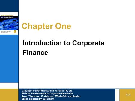 Chapter 1: Introduction to corporate finance - ppt download