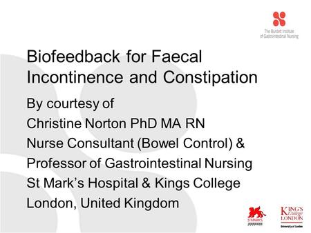 Biofeedback for Faecal Incontinence and Constipation