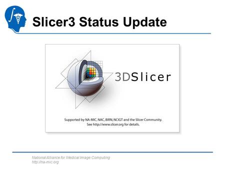 National Alliance for Medical Image Computing  Slicer3 Status Update.