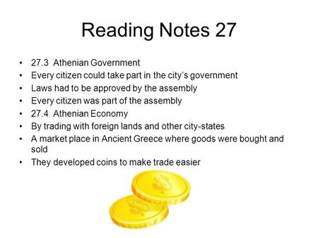 Reading Notes Athenian Government