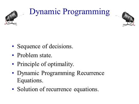 Dynamic Programming Steps. - ppt download
