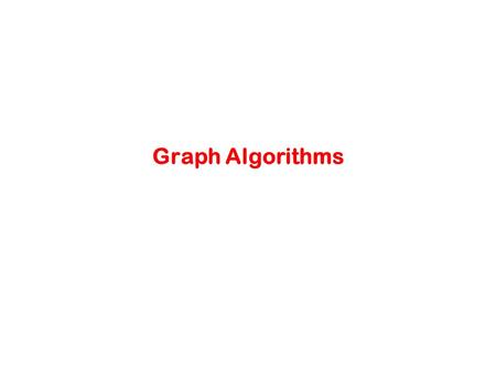 Graph Algorithms. Definitions and Representation An undirected graph G is a pair (V,E), where V is a finite set of points called vertices and E is a finite.