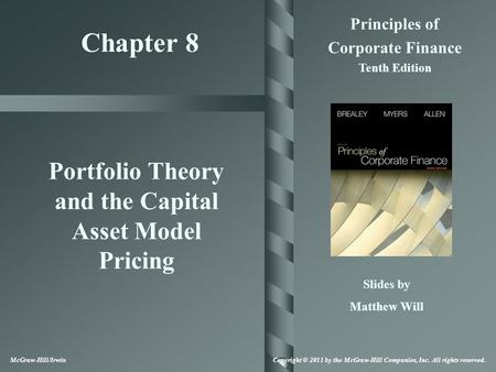 Portfolio Theory and the Capital Asset Model Pricing