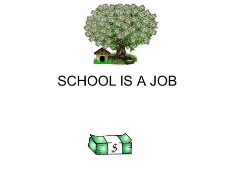 SCHOOL IS A JOB. Education Earnings Source: Education Pays 2004, College Board.