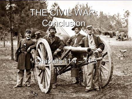 THE CIVIL WAR: Conclusion