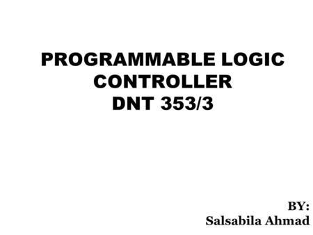 PROGRAMMABLE LOGIC CONTROLLER DNT 353/3