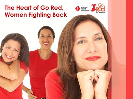 The Heart of Go Red, Women Fighting Back. AMERICAN HEART ASSOCIATION LOUISVILLE, KY How we got started... Recognizing the need for a national organization.