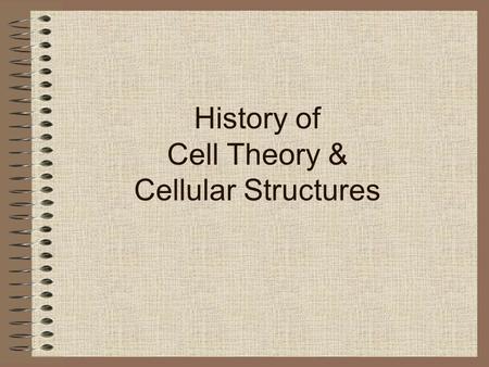 History of Cell Theory & Cellular Structures. The Discovery of Cells Anton van Leeuwenhoek Used a simple microscope He was the first person to use a microscope.