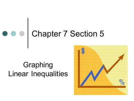 Chapter 7 Section 5 Graphing Linear Inequalities.