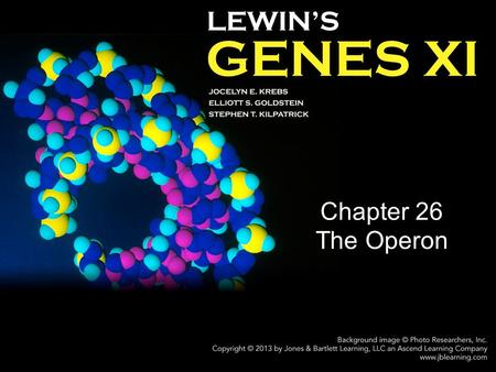 Chapter 26 The Operon.