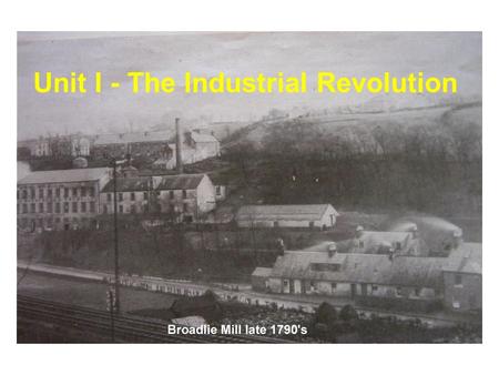 REVOLUTION Unit I - The Industrial Revolution. Essential Question Topics Did the I.R. benefit all? Why was Britain the birthplace of the I.R.? What were.