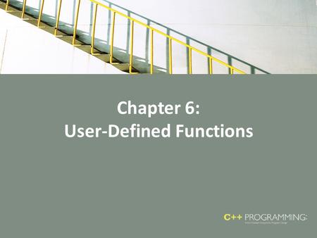 Chapter 6: User-Defined Functions