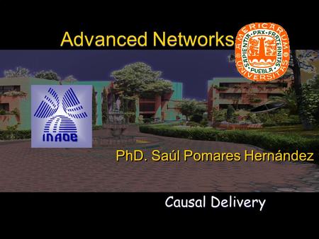 1 Causal Delivery Advanced Networks PhD. Saúl Pomares Hernández.
