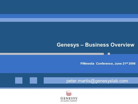 Genesys – Business Overview