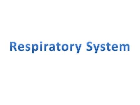 Respiratory System: body system that brings oxygen from the air into the body for delivery via the blood to cells. Once delivered, it picks up carbon.