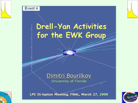Drell-Yan Activities for the EWK Group Dimitri Bourilkov University of Florida LPC Di-lepton Meeting, FNAL, March 27, 2008.