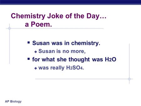 Chemistry Joke of the Day… a Poem.