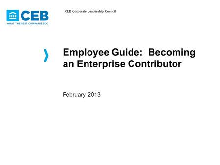 Employee Guide: Becoming an Enterprise Contributor