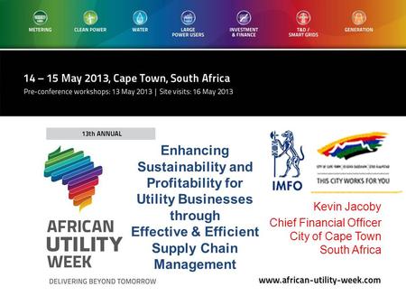 Kevin Jacoby Chief Financial Officer City of Cape Town South Africa