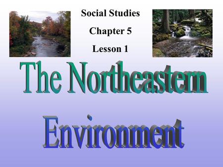 Social Studies Chapter 5 Lesson 1 MAINE Mountains found in almost every state of the Northeast Appalachian Mountains.