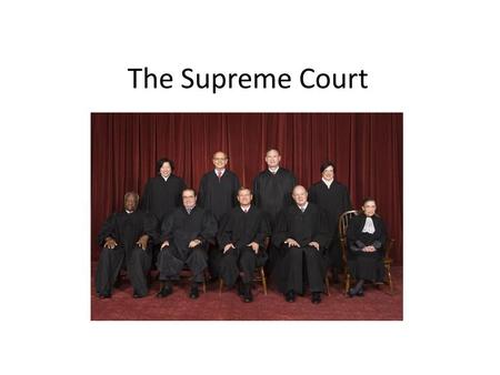 The Supreme Court. Supreme Court Process Lawyers from each side submit a brief: written statement setting forth legal arguments, relevant facts, and precedents.