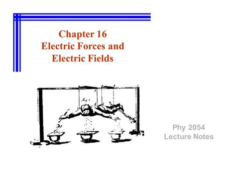 Chapter 16 Electric Forces and Electric Fields