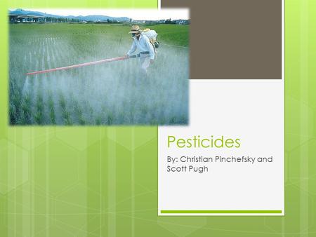 Pesticides By: Christian Pinchefsky and Scott Pugh.
