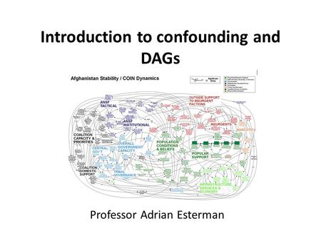 Introduction to confounding and DAGs