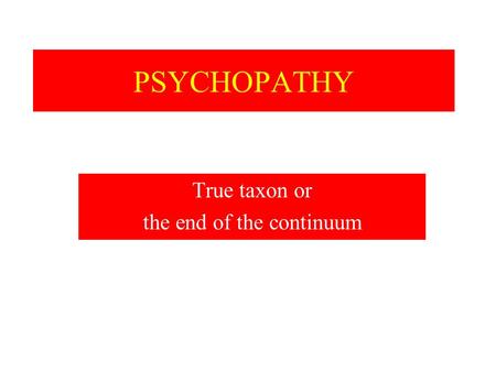 True taxon or the end of the continuum