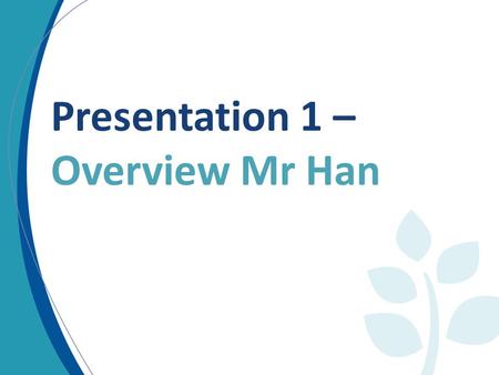 Presentation 1 – Overview Mr Han. Programming Resource Mobilization Delivery/Impact RM – an essential component RM is KEY to delivering on the CPF.