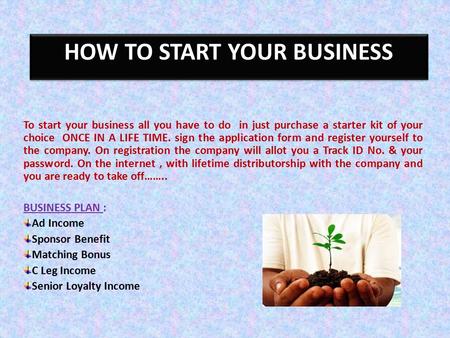 How To Start Your Business