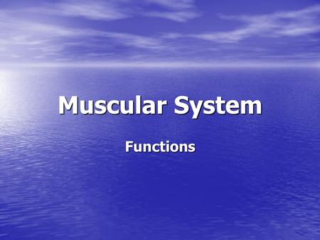 Muscular System Functions. Muscle Tissue Refers to all the contractile tissues of the body. Refers to all the contractile tissues of the body. Skeletal=attached.