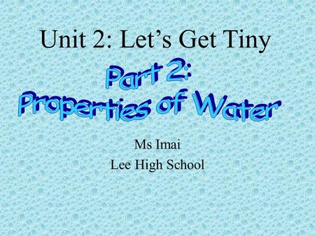 Ms Imai Lee High School Unit 2: Let’s Get Tiny. In your notes write a paragraph responding to the prompt below. Warm-Up Do you think these pictures are.