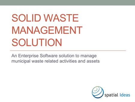 Solid Waste Management Solution