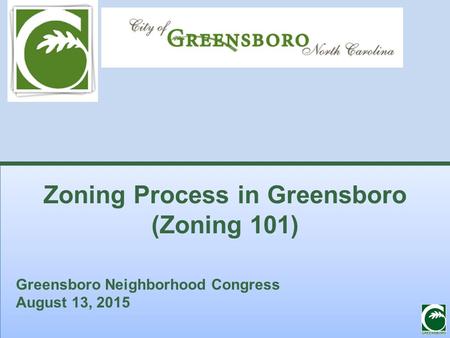 Zoning Process in Greensboro (Zoning 101)