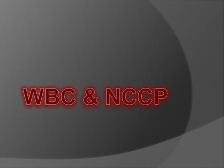  Outline the new NCCP  Outline WBC & the NCCP –proposed  What we have done to date  Where are the next steps  Unknowns.