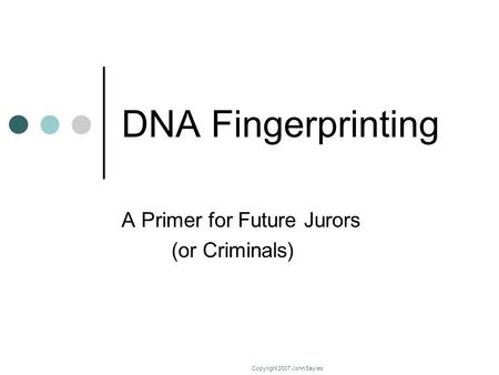 A Primer for Future Jurors (or Criminals)