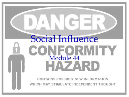 1 Social Influence Module 44. QR code for the SG for the 43 44 45 Exam 2.