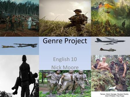 Genre Project English 10 Nick Moore. Title: 10,000 days of thunder What is your book’s genre? Write it here: Narrative Nonfiction What is it? A book that.