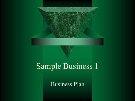 Sample Business 1 Business Plan. Mission Statement  To provide high quality lawn, landscaping, and irrigation installations and maintenance to our clients.
