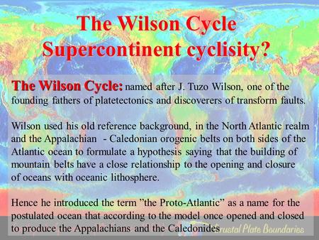 Supercontinent cyclisity?