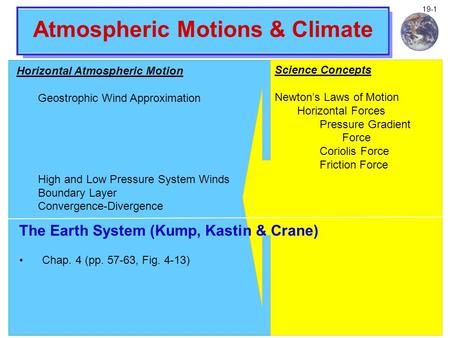 Atmospheric Motions & Climate