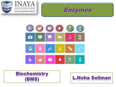Enzymes Biochemistry (BMS) L.Noha Soliman.