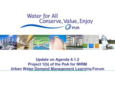 1 Update on Agenda 6.1.2 Project 1(b) of the PoA for IWRM Urban Water Demand Management Learning Forum.